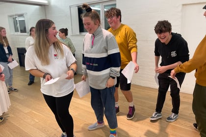 Young performers prepare for new theatre piece centred on rumours