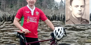 Rhydian's cycle challenge in tribute to D-Day grandfather