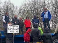 WATCH: Farming community air views in video of protest in Aberystwyth