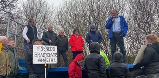 WATCH: Farming community air views in video of protest in Aberystwyth