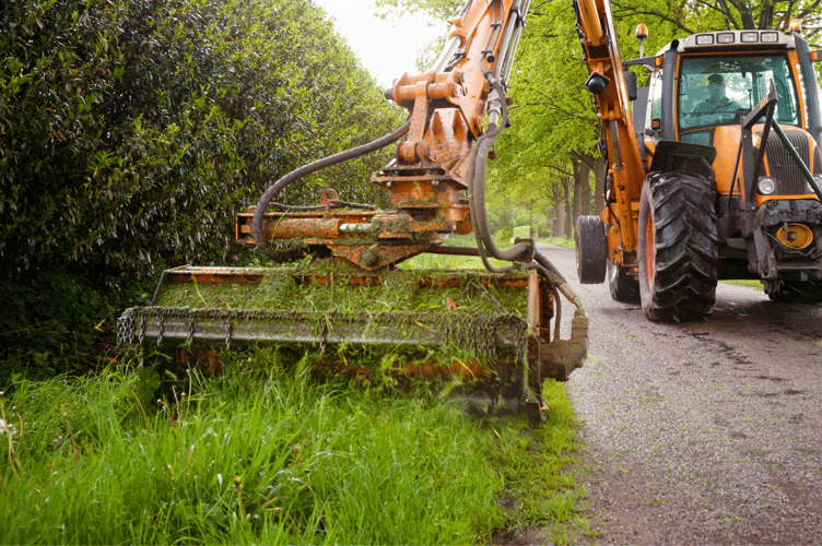 A typical council verge cutting operation.