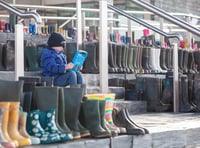 NFU Cymru create display of thousands of wellies on Senedd steps