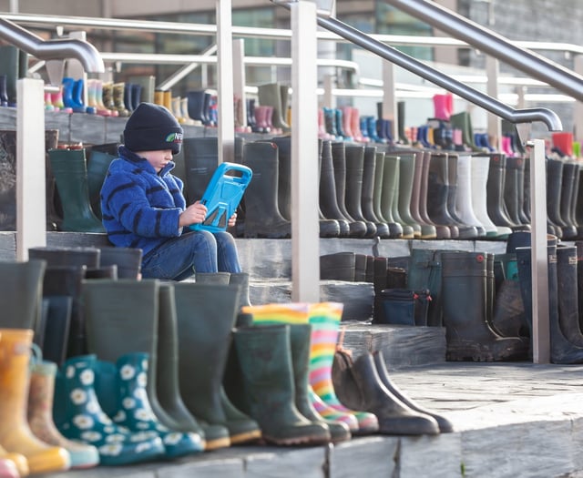 NFU Cymru create display of thousands of wellies on Senedd steps