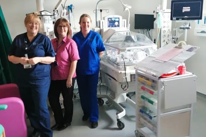 New incubator for Special Care Baby Unit at Glangwili