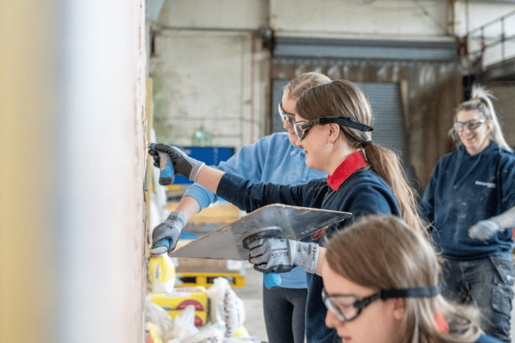 Year 9 pupils take part in Adra's Women in Construction event