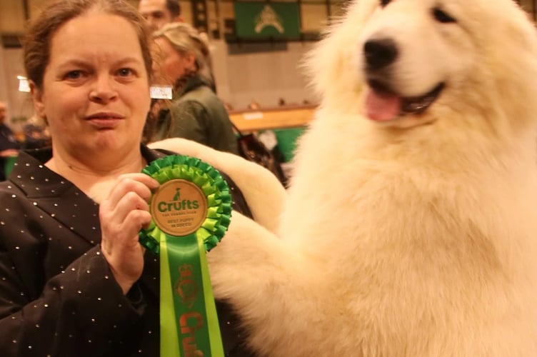 Claire and Hope at Crufts