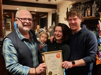 Pub of the Year award presented to Rhos yr Hafod landlords