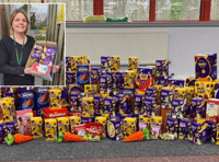 Housing association staff collect eggs to donate this Easter