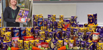 Housing association staff collect eggs to donate this Easter