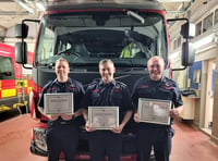 Lampeter firefighters praised for long service