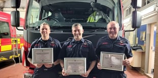 Lampeter firefighters praised for long service