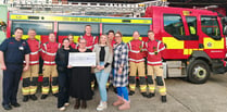 Aber fire crew present cheque to Erin’s Angels