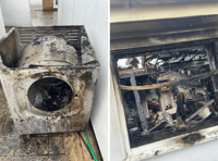 Dramatic photographs show devastation of tumble dryer house fire