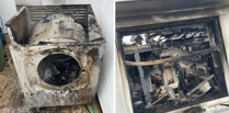 Dramatic photographs show devastation of tumble dryer house fire