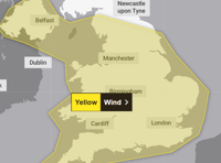 Met Office issues weather warning for wind