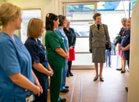 Princess Anne visits Bronglais Hospital