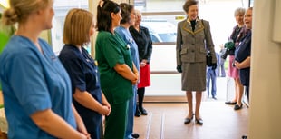 Princess Anne visits Bronglais Hospital