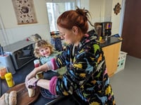 Toddler chef from west Wales shows off her cooking skills