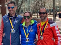  Aberystwyth  runners take on a scorching Boston Marathon