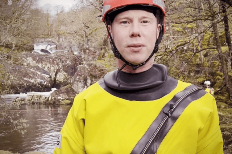 A screengrab of Gwyn from NWFRS talking about water safety