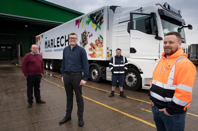 Harlech food service; Shane Parker, Morgan Jones, Tomos Owen  and Jason Martin.      Picture Mandy Jones