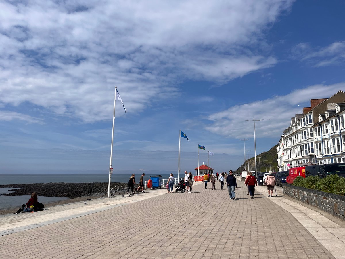 Unite Against Racism protest at Aberystwyth Bandstand today