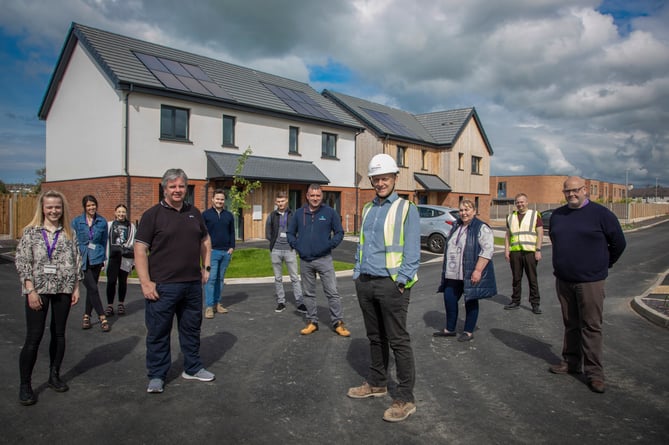 Some of the Clwyd Alyn Housing team at Hen Ysgol y Bont, Llangefni. Photo: Mandy Jones