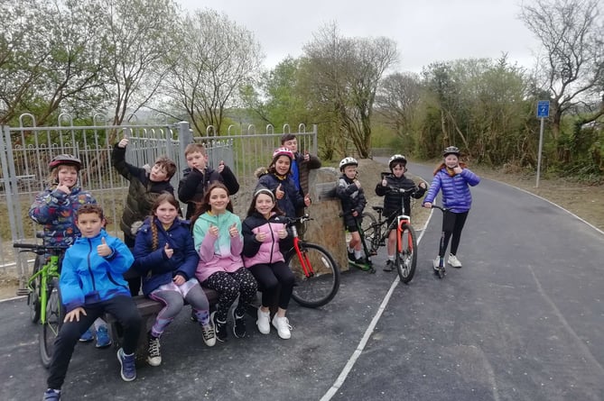 Comins Coch active travel path