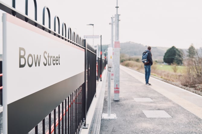 Bow Street station is three years old. Photo: Transport for Wales