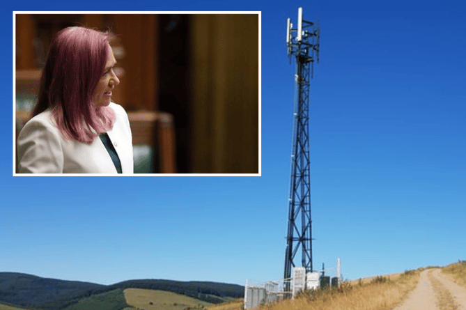 MP Liz Saville Roberts (inset) has welcomed the activation of a further six masts