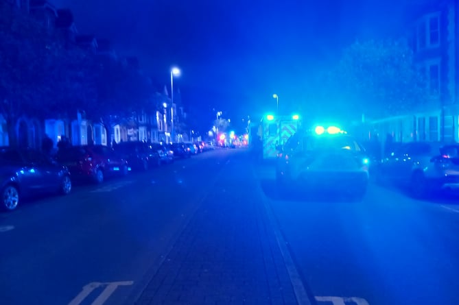 Part of North Parade is closed while emergency services deal with the incident