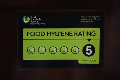 Good news as food hygiene ratings awarded to five establishments