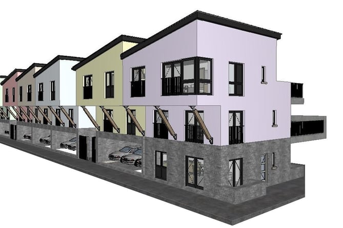 A 3D visualisation of the flats proposed at New Quay