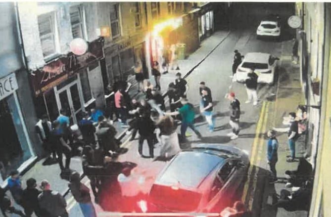 Bangor High Street at night. Photo: Gwynedd Council licensing application