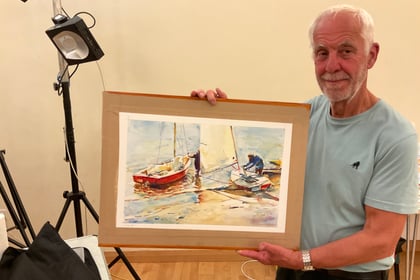 Watercolour artist Graham Berry shares talents with Aberdyfi group