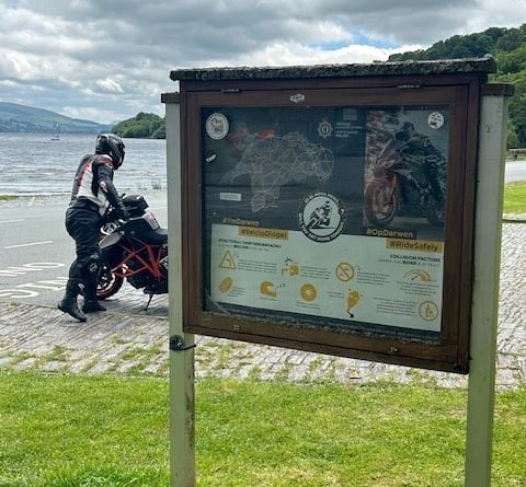 One of the posters, situated at Bala