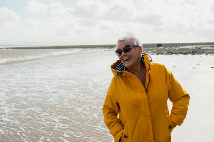 lady on beach