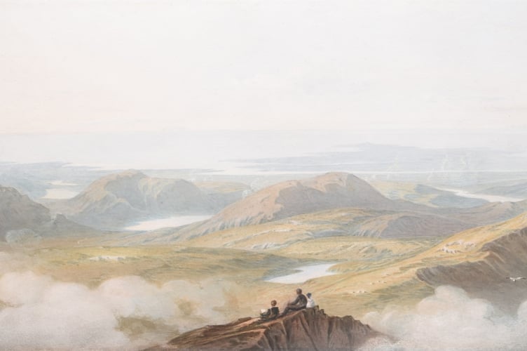 Capturing a panoramic view from Cader Idris, this John Varley watercolour sold for £4,200.