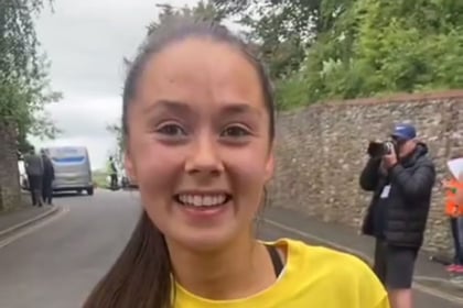 Polly wins yellow shirt at Welsh Castles Relay