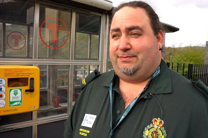 Machynlleth train conductor Gareth Mason also works hard as a Community First Responder. Photo: Transport for Wales