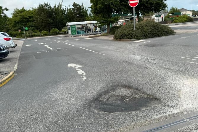 Morrisons pothole