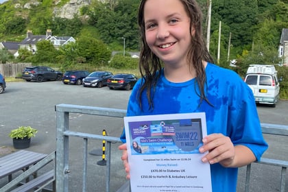 Isla, 10, swims miles to save pool and raise money for charity