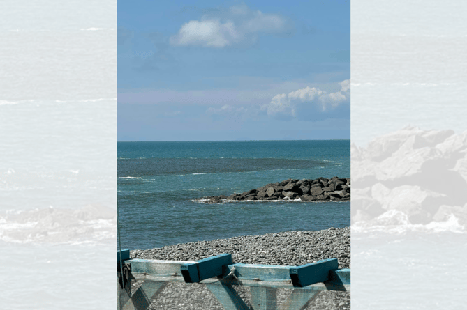 Borth resident Dee Matthews spotted the 'slick' off the Borth coast on the morning of 16th June
