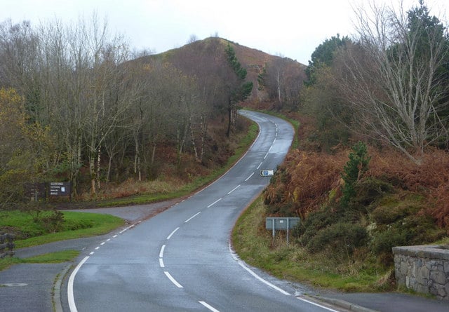 The B4518 between Llanidloes and Machynlleth