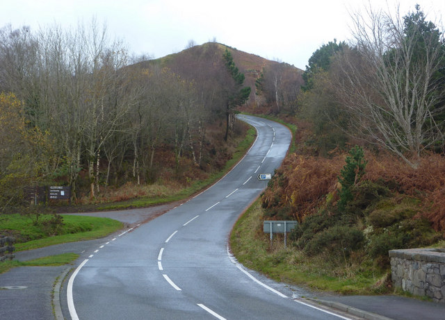 The B4518 between Llanidloes and Machynlleth