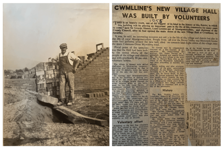 A village builder working on the site