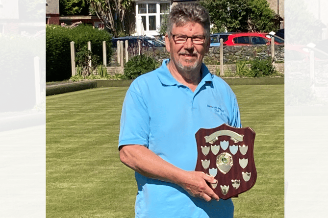 The first Bill Gaskell Centenary Shield was won by John Johnson, pictured here with the winning shield