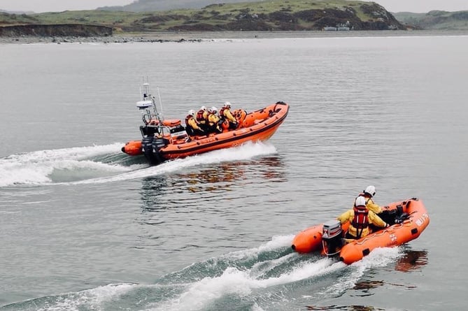 There were two calls in one day for Criccieth's RNLI volunteers