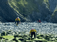 Praise for rescuers following cliff fall