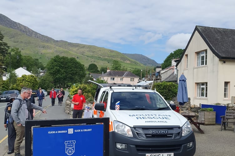 Aberglaslyn went to Glaslyn to raise some much-needed funds. Photo: Aberglaslyn Mountain Rescue Team